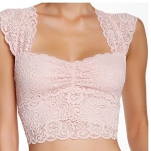 Free People Intimately Lace Cap Sleeves Bralette